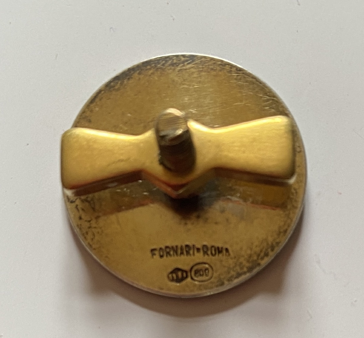 Fornari In Rome. Armorial Ornament Button In Vermeil. Italy, Early 20th Century.-photo-4
