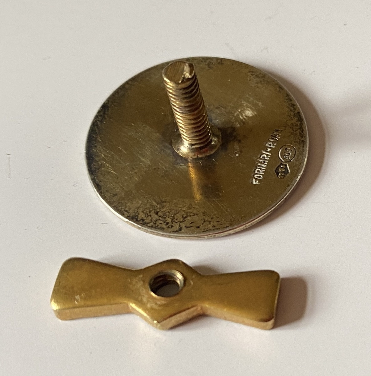 Fornari In Rome. Armorial Ornament Button In Vermeil. Italy, Early 20th Century.-photo-2