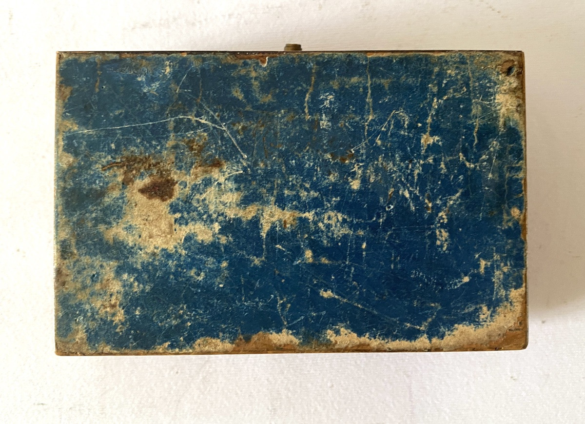 Boxed Set. Elm Burl, Mother-of-pearl And Steel Tip Box, Early 19th Century.-photo-3