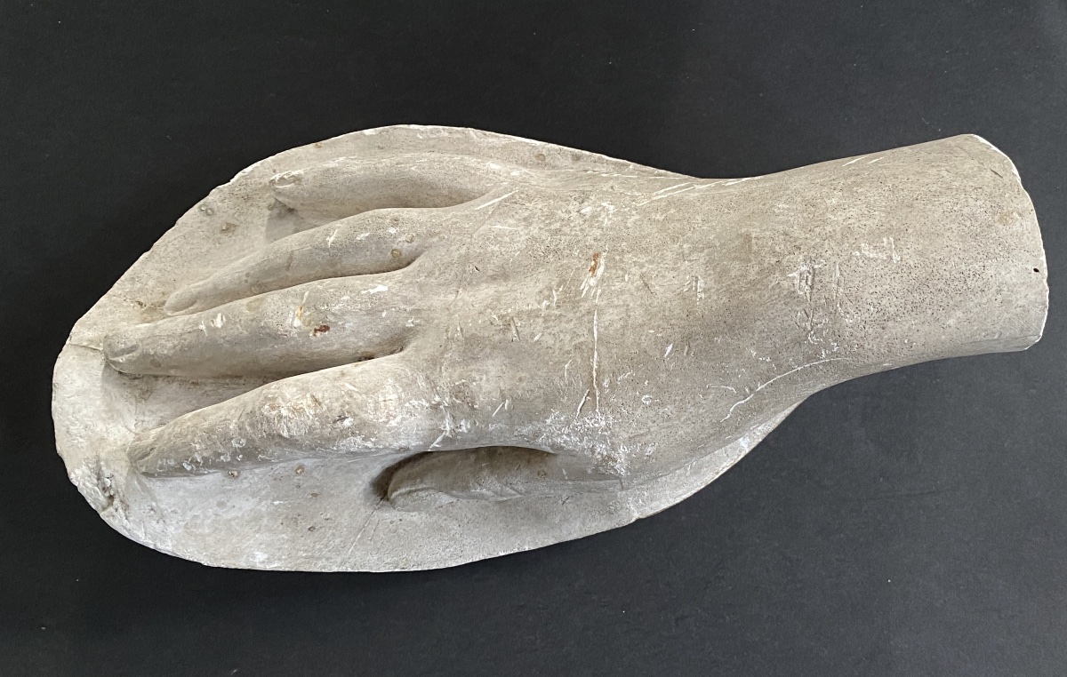 XIXth Century Studio Plaster. Study Of A Woman's Hand.-photo-2