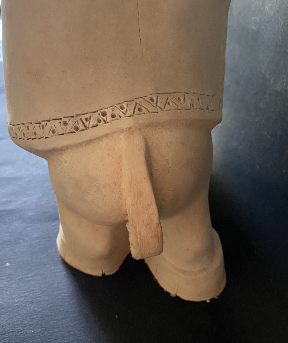 Mario Frascaroli. « Cavalier». Sculpture en terre cuite milieu XXème. -photo-4