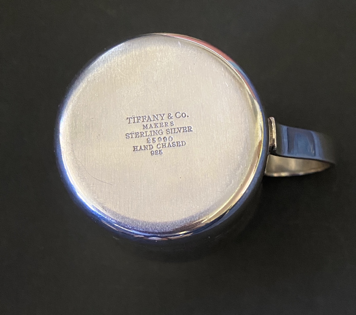 Tiffany & Co. New York. Solid Silver Children's Cup. Hand-engraved Animal Design. -photo-2
