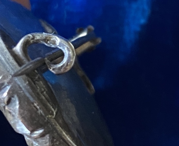 Broche XVIIIème en argent et pierres du Rhin. -photo-3