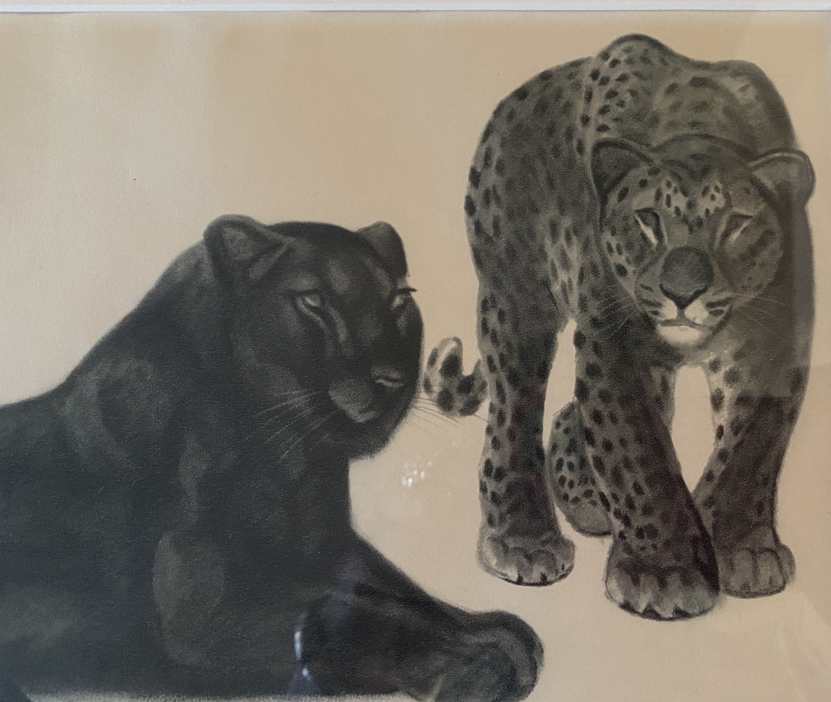 Georges Lucien Guyot. Lithograph. “félins.” Published By Lematte And Boinot. 1937.-photo-4