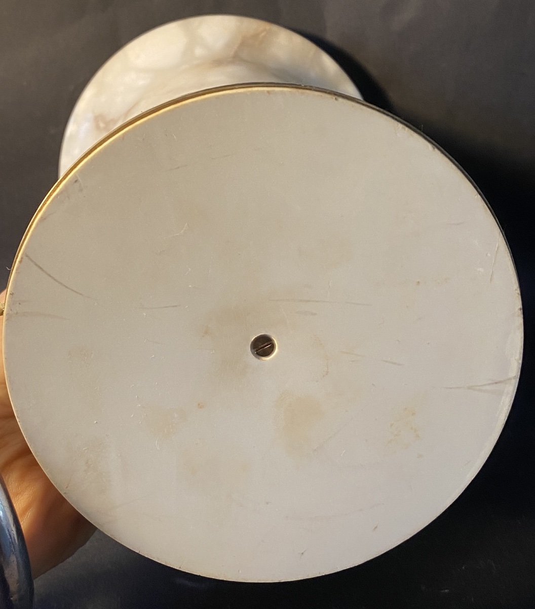 Alabaster And Bronze Table Lamp. France, Mid-20th Century. -photo-2