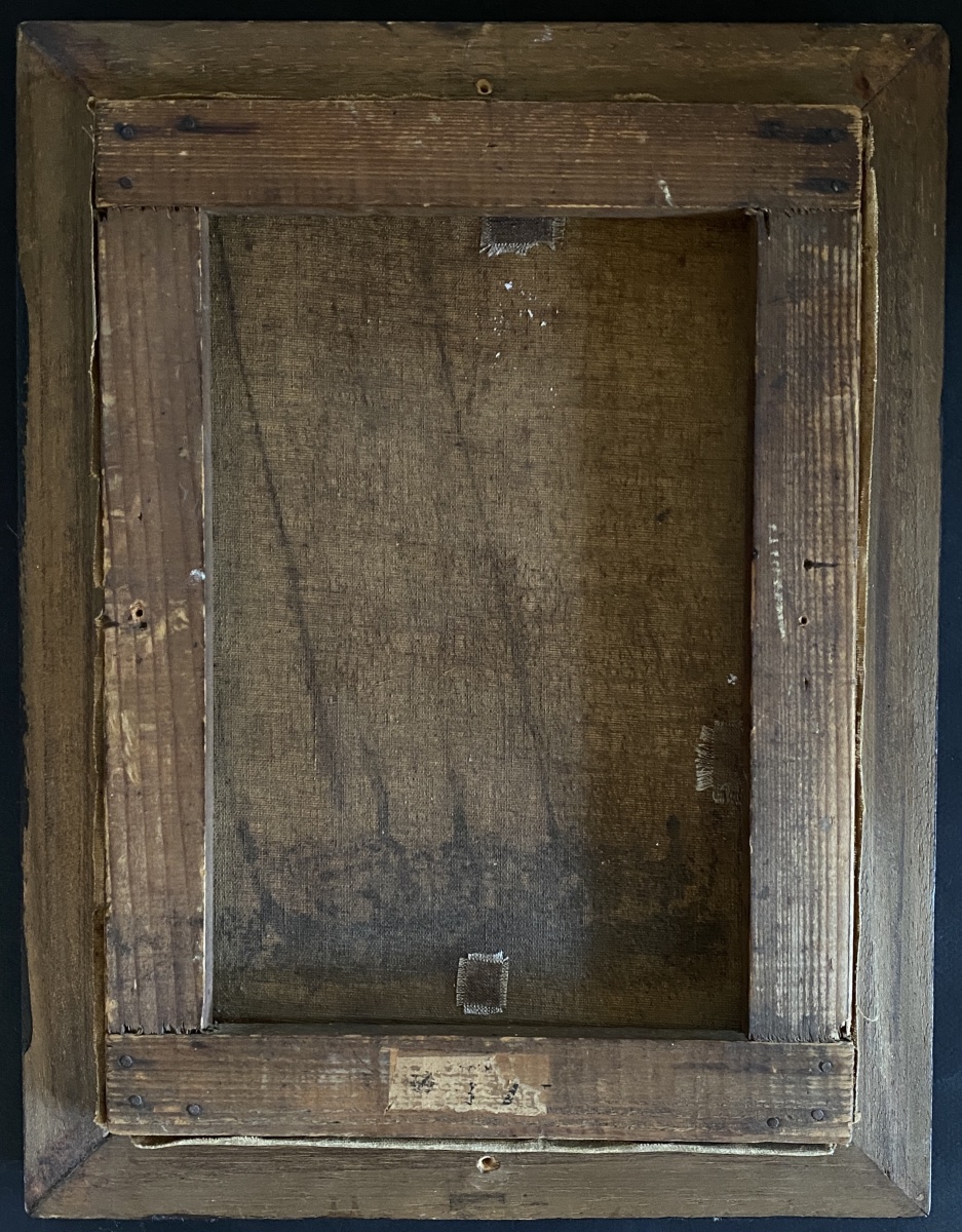 Portrait Of A Young Woman. Framed Oil On Canvas. 19th-century French School. -photo-4
