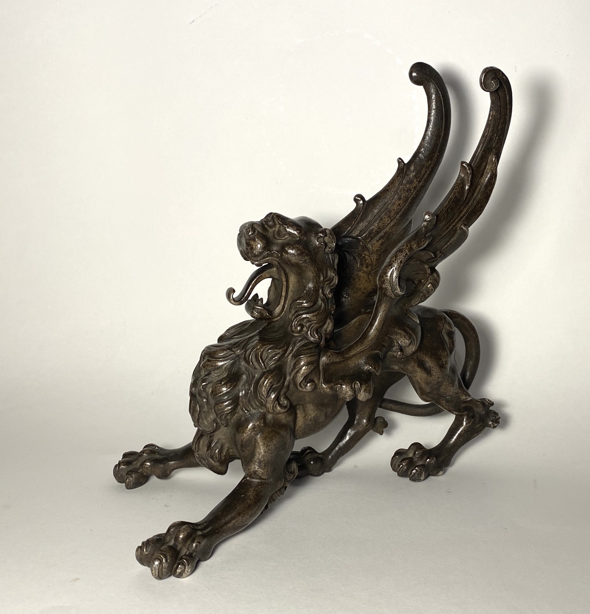 Bronze Chimera/ Griffin With A Brown Patina, 19th Century. -photo-2