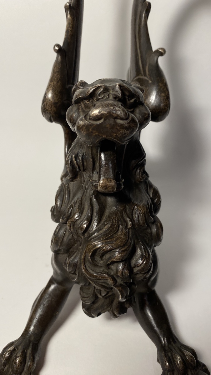 Bronze Chimera/ Griffin With A Brown Patina, 19th Century. -photo-3