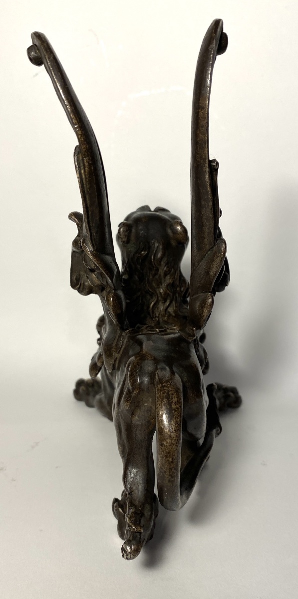 Bronze Chimera/ Griffin With A Brown Patina, 19th Century. -photo-2