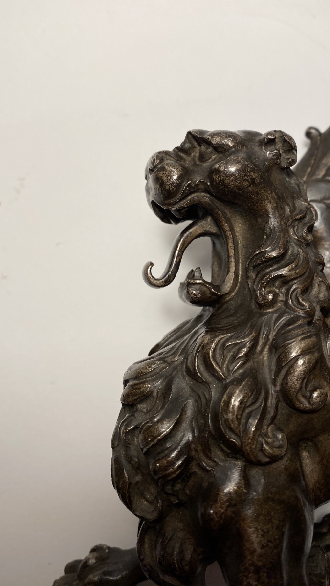 Bronze Chimera/ Griffin With A Brown Patina, 19th Century. -photo-3