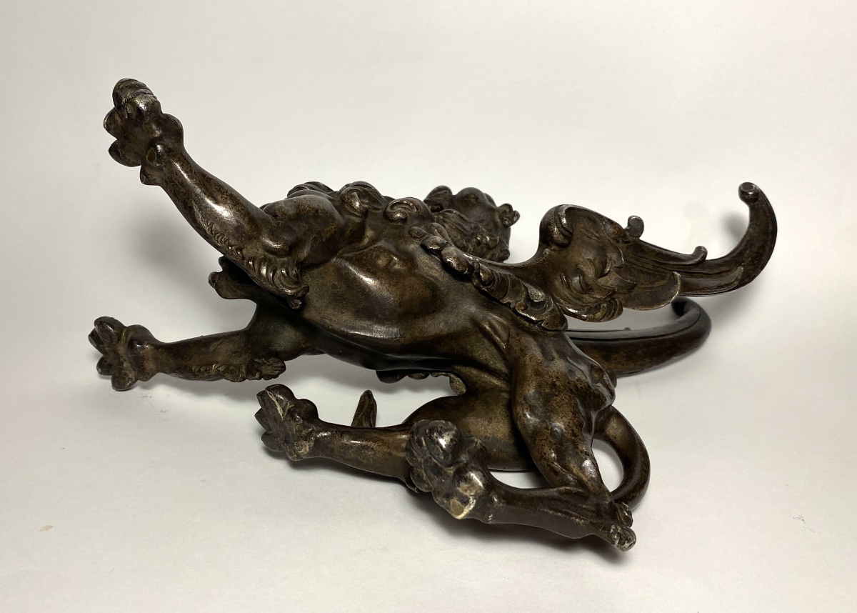 Bronze Chimera/ Griffin With A Brown Patina, 19th Century. -photo-5