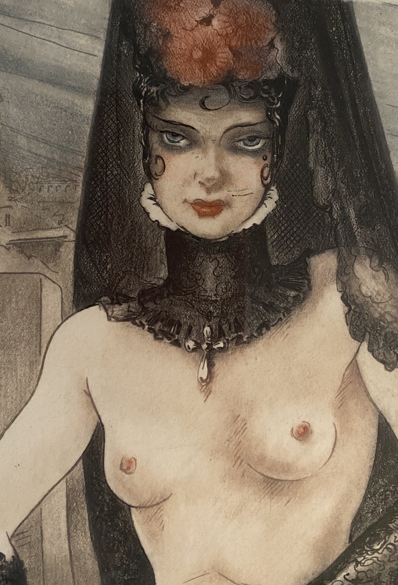 “ La Chatelaine.” Framed Aquatint, Inscribed, Signed, And Dated. May 1950.-photo-3