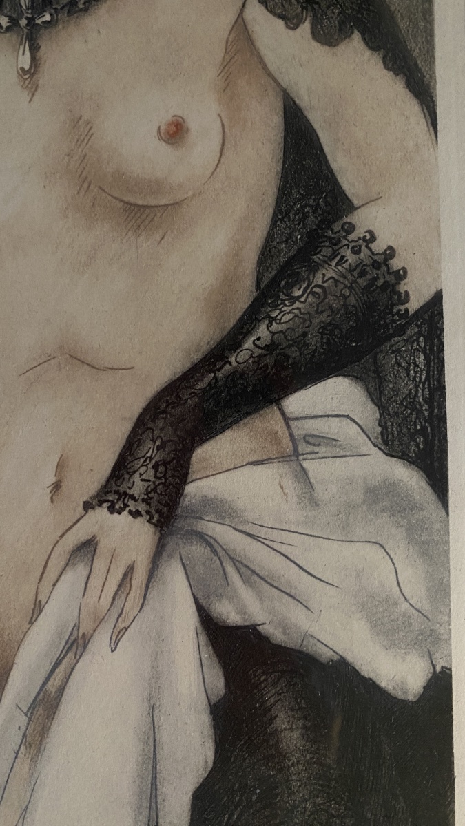 “ La Chatelaine.” Framed Aquatint, Inscribed, Signed, And Dated. May 1950.-photo-4