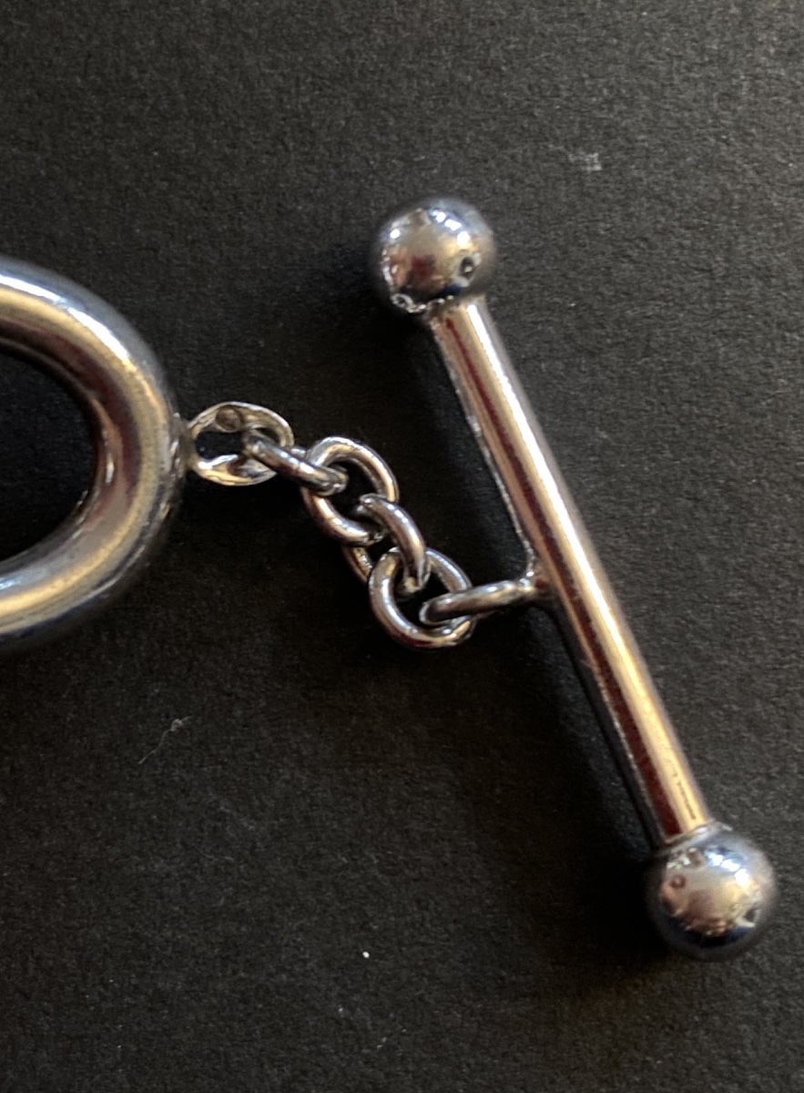 Silver Bracelet With Oval Links. 1970s/1980s.-photo-1