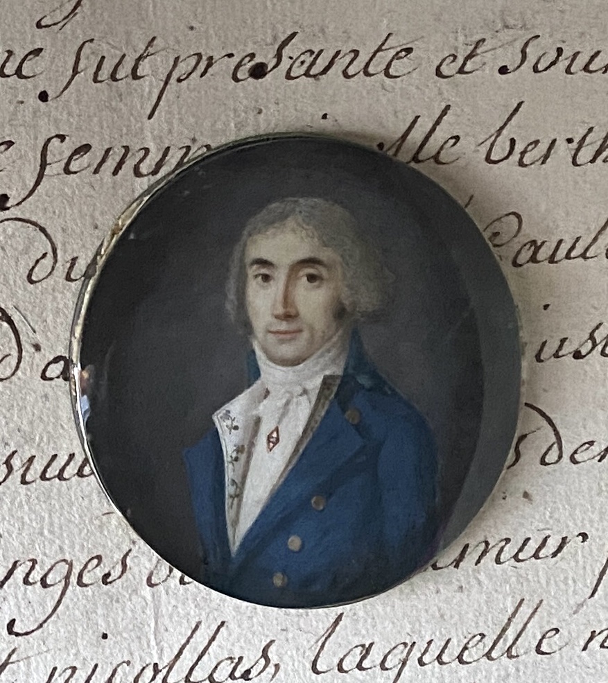 18th-century Miniature. Portrait Of A Gentleman. 