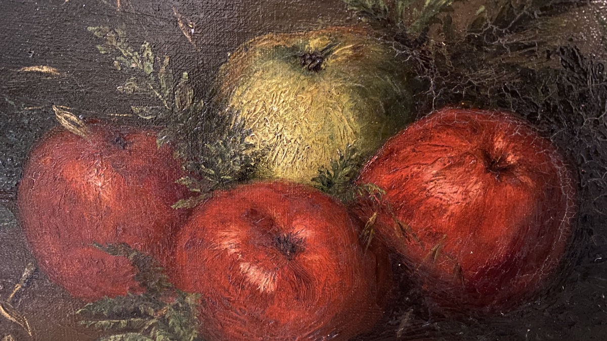 Louise Canet. “apples.” Oil On Canvas. Still Life, 1892.-photo-4