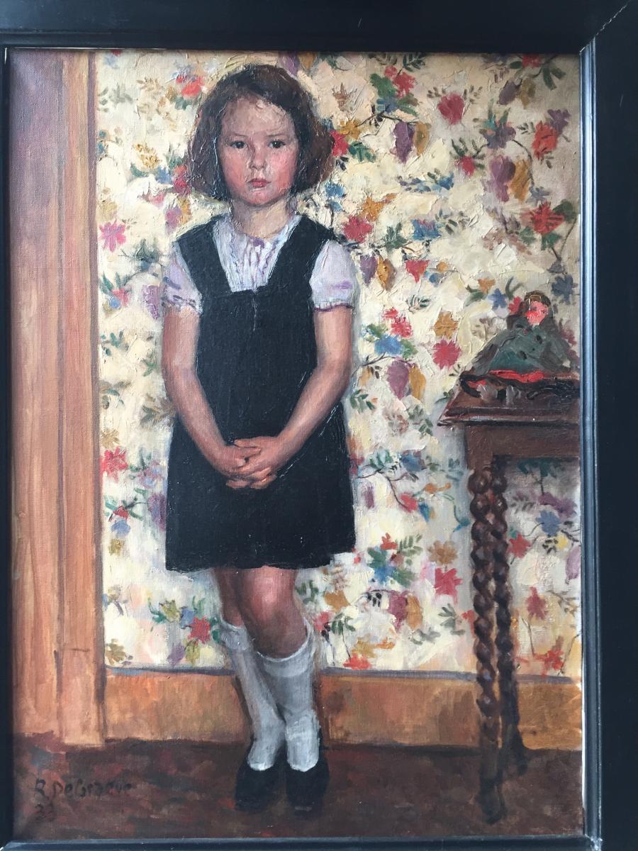 René De Graeve. Portrait D’une Fillette. 1933.-photo-2
