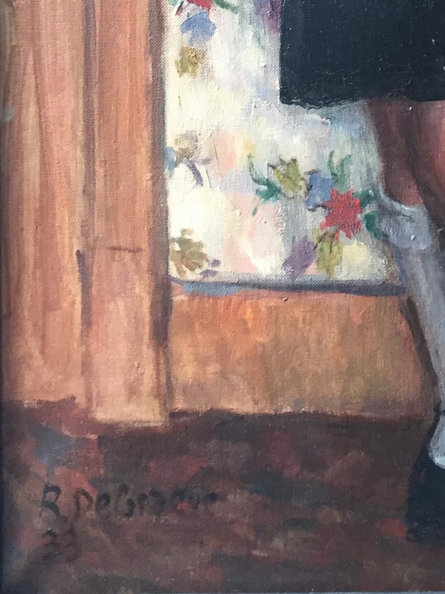 René De Graeve. Portrait D’une Fillette. 1933.-photo-3