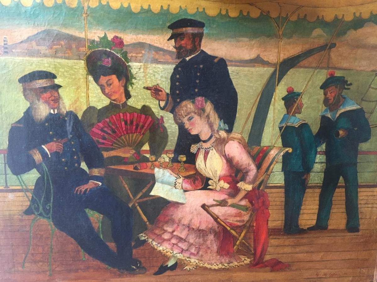 Tableau XIXème. « En Croisière ». Y. Le Bihan