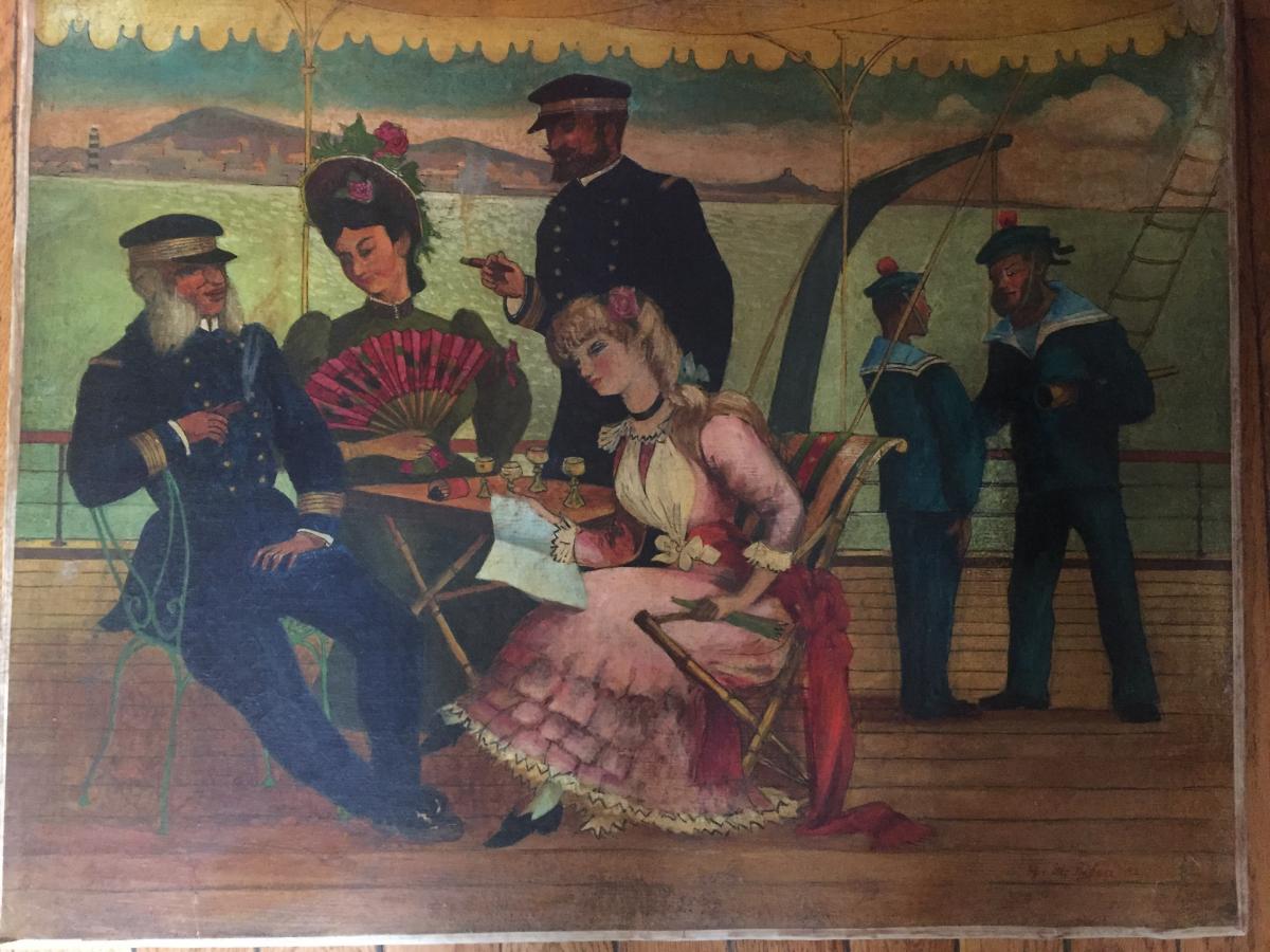 Tableau XIXème. « En Croisière ». Y. Le Bihan-photo-3