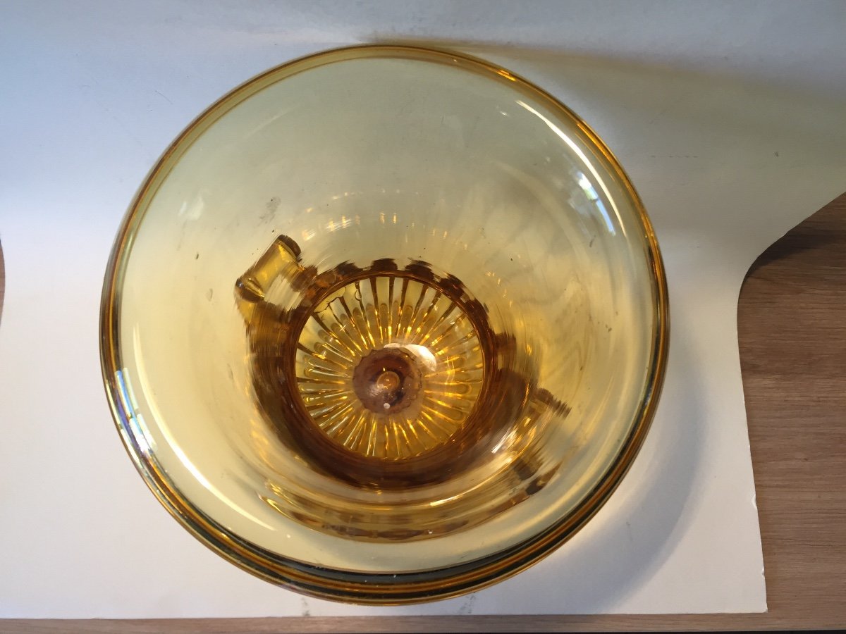 Blown Glass Medici Vase. Empoli Mid XXth.-photo-3