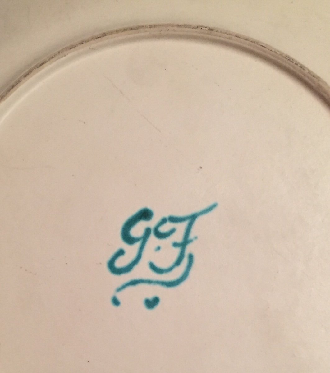 Enamelled Ceramic Dish. Gabriel Fourmaintraux. Biot. 60’s.-photo-4