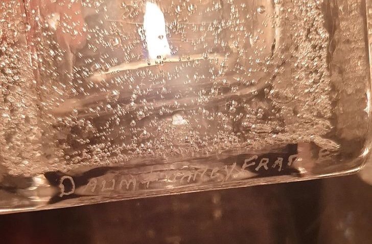 Pair Of Table Candle Holders. Crystal. Daum. France.-photo-2