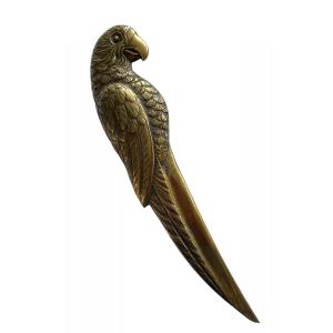 Bronze Paper Cutter. Letter Opener. Early Twentieth. Parrot.