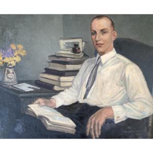 Charles Naillod. “ Portrait D’homme”. Huile Sur Toile. 1941. 
