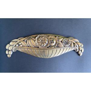 Art Deco Ornamental Bronze. Stylized Fruit Basket. 