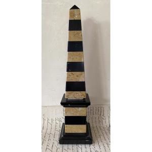 Obelisk. Grand Tour. Yellow And Black Marble. Circa 70.
