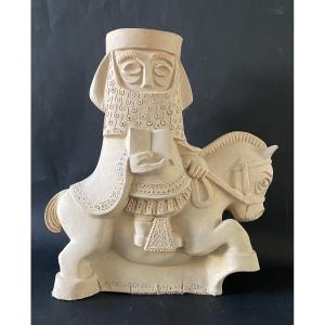 Mario Frascaroli. “cavalier.” Mid-20th-century Terracotta Sculpture. 