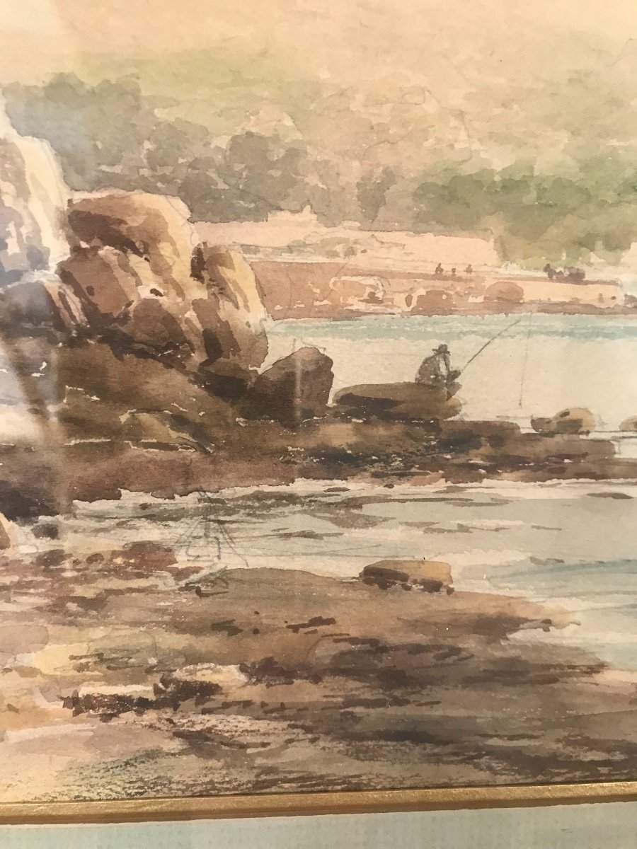 Aquarelle Signée Emile Henry -photo-1