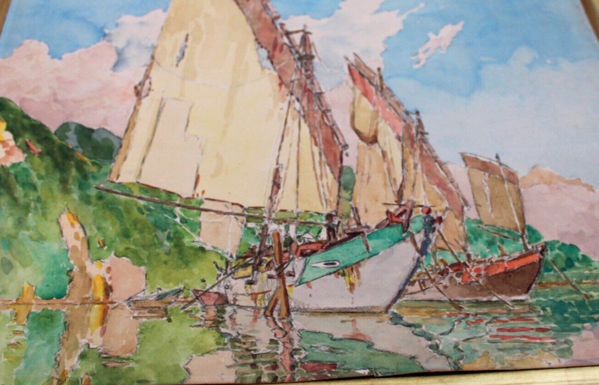 Watercolor Sea Junks Ammanites Frédéric Bernelle-photo-5