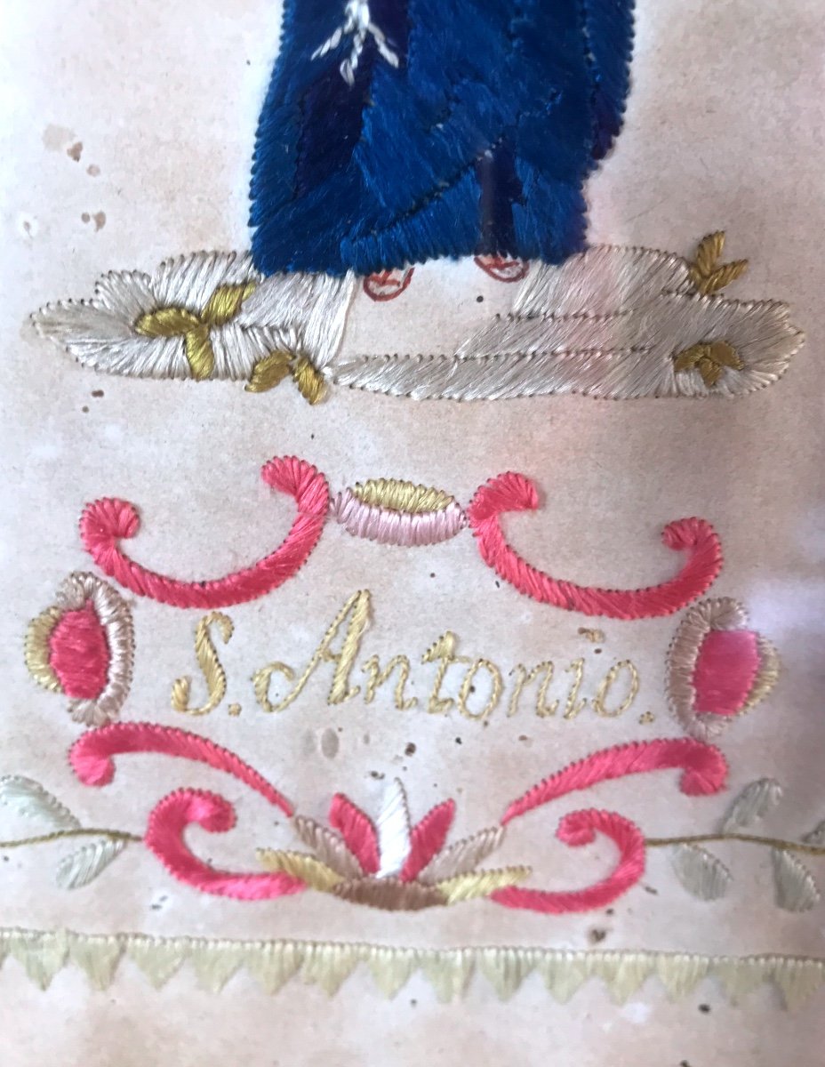 Ex Voto Broderie  Saint Antoine-photo-3