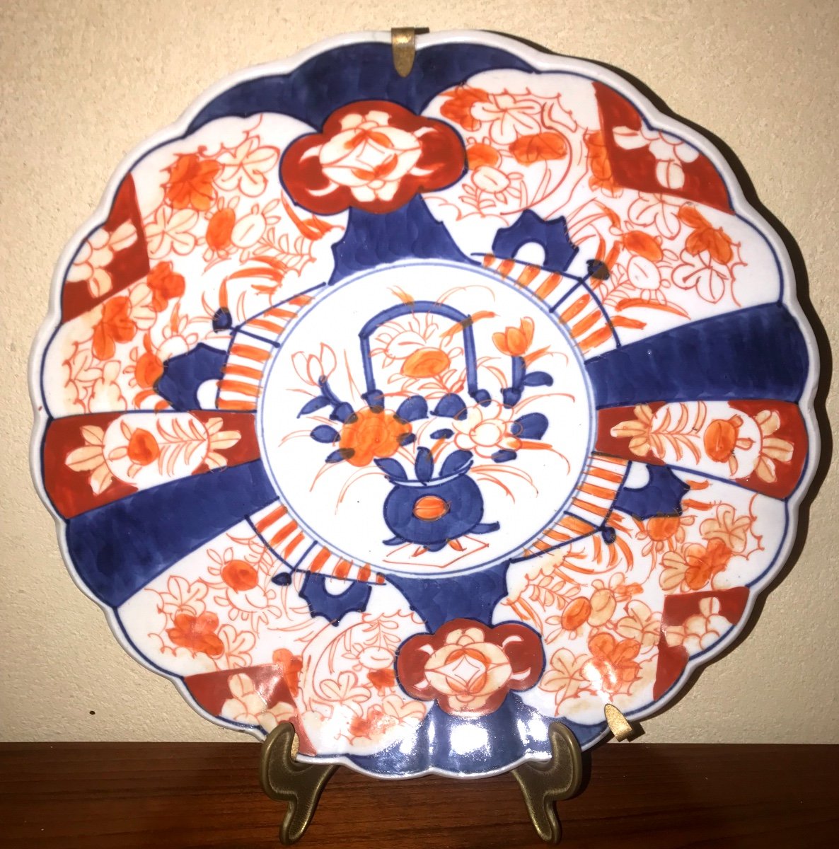  Plat  En Faïence d'Imari Japon 