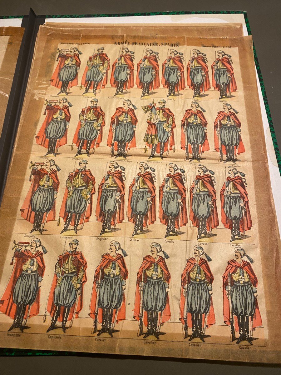 18 Epinal Images Of Soldiers In A Drawing Binder (my Ref: 426 §)-photo-3