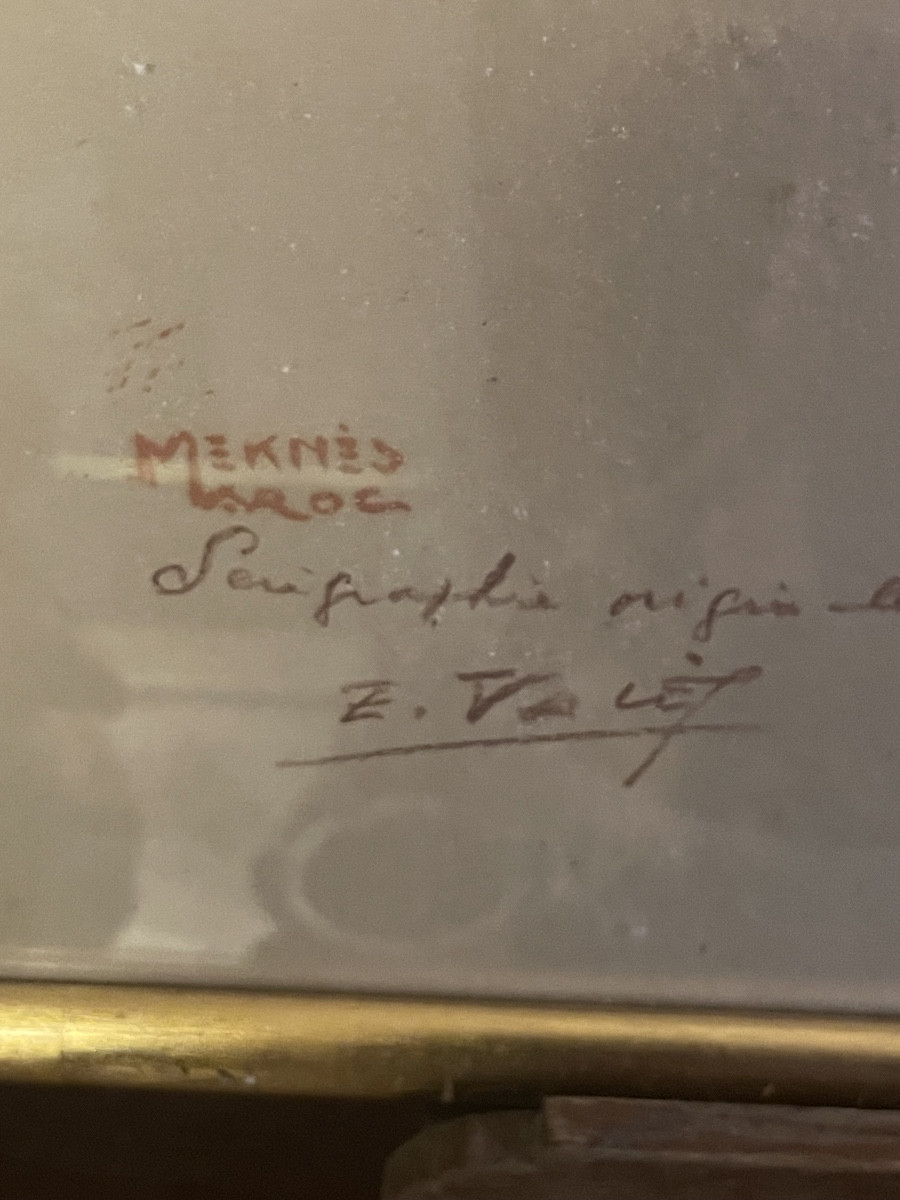 Silkscreen Signed "edmond Vales" Meknes Morocco-photo-3