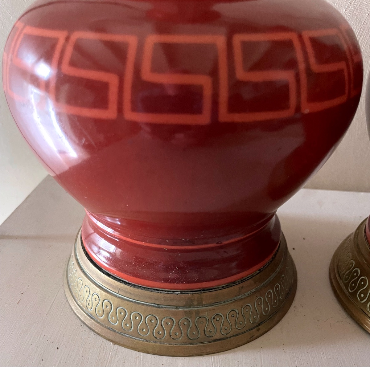Paire De Lampes En Porcelaine De Chine -photo-1