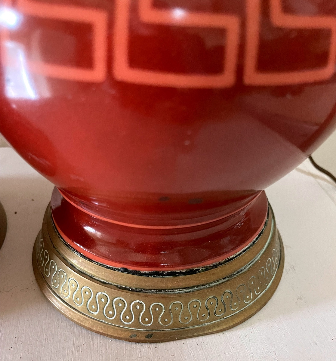 Paire De Lampes En Porcelaine De Chine -photo-2