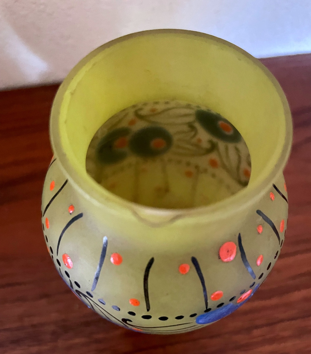 Art Deco Glass Paste Vase By Alix-photo-1