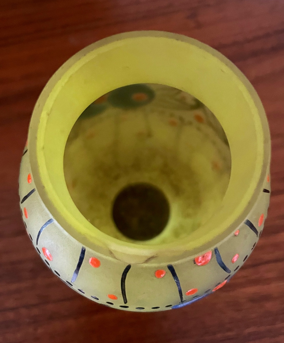 Art Deco Glass Paste Vase By Alix-photo-2