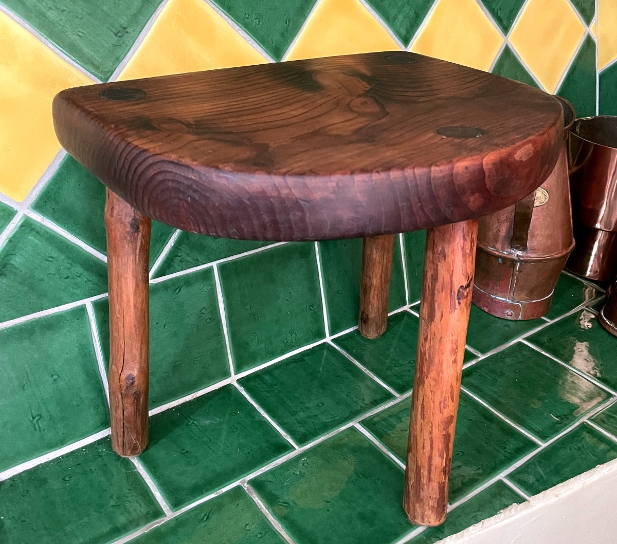 Tabouret De Berger En Pin -photo-1