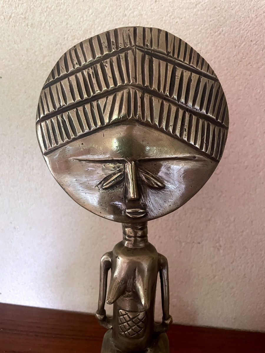 Ashanti Bronze Fertility Doll-photo-2