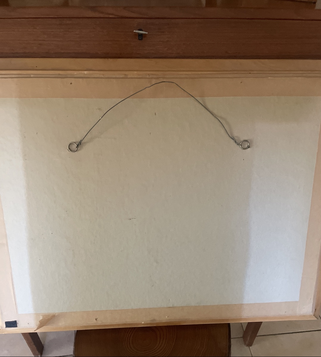 Affiche encadrée d'agence maritime  "Le France " d'après Marin Marie -photo-7