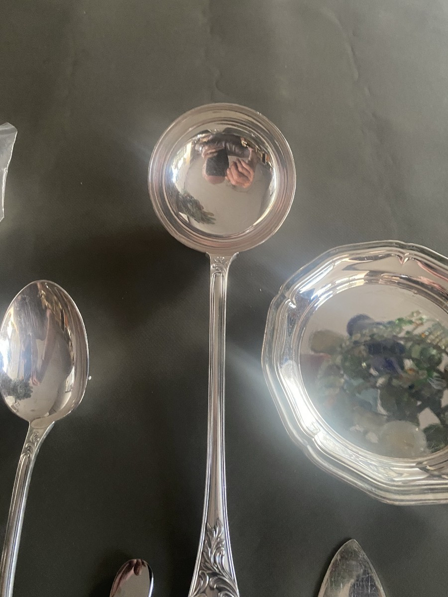 A Set Of Silver Metal Table Cutlery By Maison Cristofle -photo-2