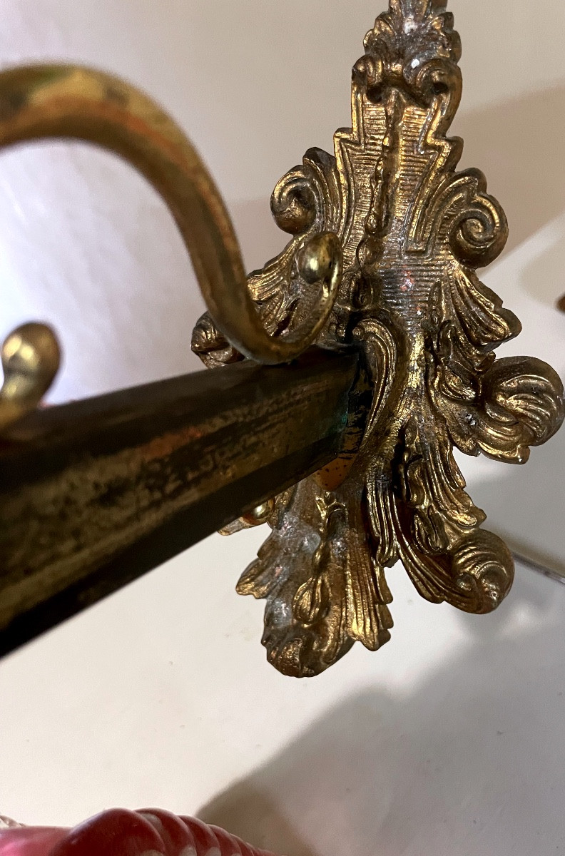 Bronze And Murano Glass Wall Lamp-photo-3