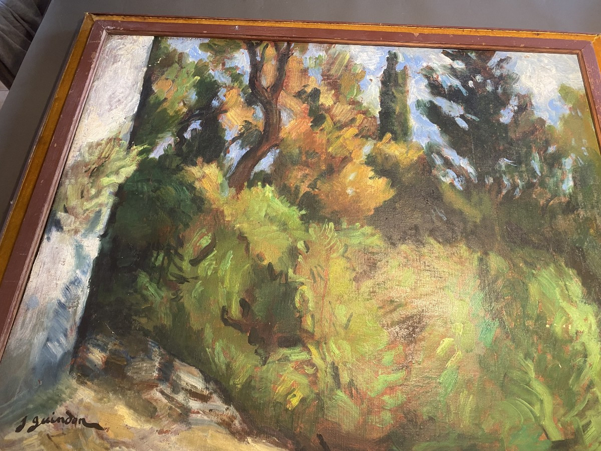 Large Oil On Canvas By The Provençal Painter Jean Guindon Marseille 1883 - Marseille 1976-photo-2