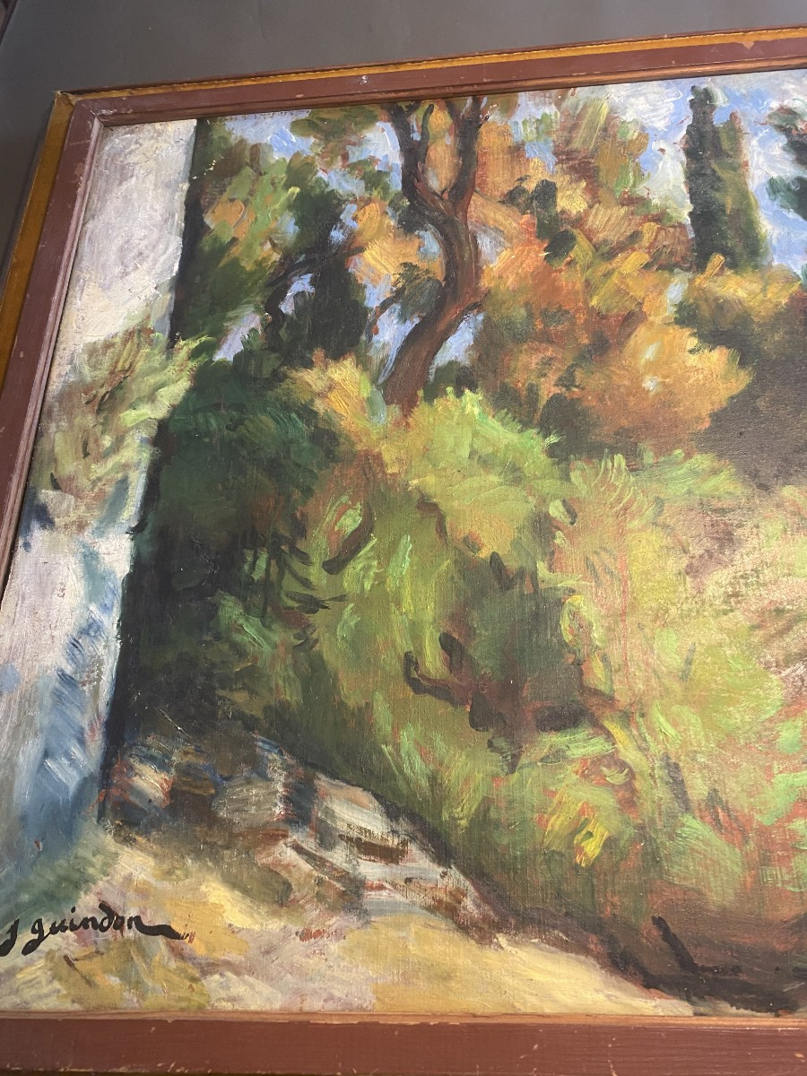 Large Oil On Canvas By The Provençal Painter Jean Guindon Marseille 1883 - Marseille 1976-photo-1