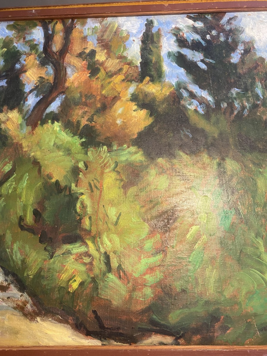Large Oil On Canvas By The Provençal Painter Jean Guindon Marseille 1883 - Marseille 1976-photo-2